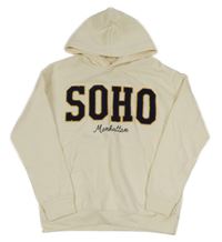 Smetanová mikina s nápisem a kapucí H&M