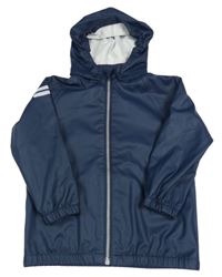 Tmavomodrá nepromokavá bunda s kapucňou H&M