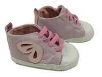 Lila koženkové capáčky s křídly Primark vel.16