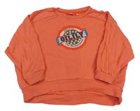 Korálová oversize mikina s obrázkem Oilily