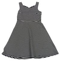 Čierno-biele pruhované šaty Y.d
