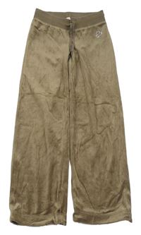 Béžové zamatové nohavice s kamienkami H&M