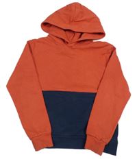 Červeno-tmavomodrá mikina s kapucňou H&M