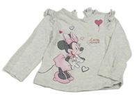 Šedé triko s Minnie Disney 