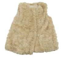 Béžová kožušinová podšitá vesta M&S
