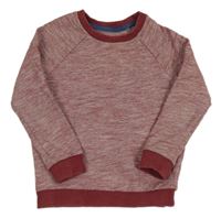 Červeno-biela melírovaná mikina Nutmeg