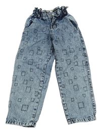 Modré rifle se vzorem Maya Beell