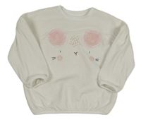 Biela plyšová mikina s myškou Next