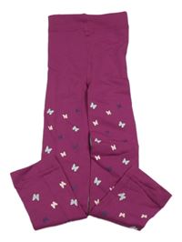 Růžové punčochové legíny s motýlky Ergee