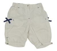 Bílé plátěné cargo pumpky s mašličkami Jacaidi