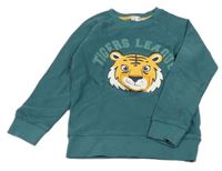 Zelená mikina s tygrem C&A