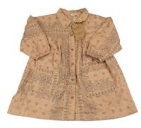 Nové - Starorůžové riflové propínací šaty se vzorem Next