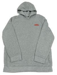 Šedá mikina s třešněmi a kapucí 