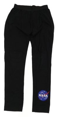 Černé spodní kalhoty s logem NASA
