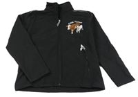 Čierna softshellová bunda s kravičkami Global