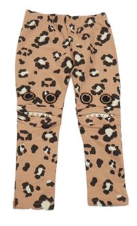 Svetloružová -čierne vzorované legíny s príšerkami