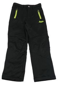 Černé softshellové funkční kalhoty Crivit 