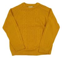 Okrový vzorovaný sveter H&M