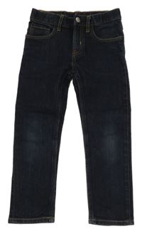 Tmavomodré slim fit rifle H&M