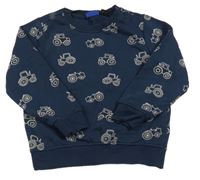 Tmavomodrá mikina s traktormi Lupilu