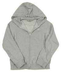 Sivá melírovaná prepínaci mikina s logom a kapucňou Timberland