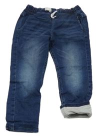 Tmavomodré podšité rifle H&M