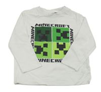 Bílé triko Minecraft 