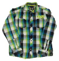 Barevná kostkovaná košile s nápisem C&A