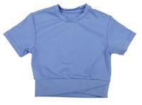 Levandulové crop sportovní tričko 