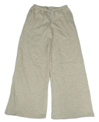 Béžové melírované wide leg tepláky H&M