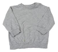 Sivá melírovaná oversize mikina H&M