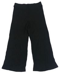 Čierne rebrované culottes nohavice CUBUS AS