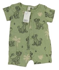 Khaki cargo kraťasový overal se Simbou H&M