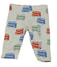Svetlosivé melírované tepláky s Doubledeckery M&S