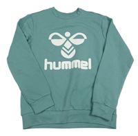 Olivová mikina s logom hummel