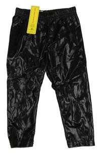 Nové - čierne potiahnuté é legíny SHEIN