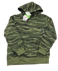 Nové - khaki army mikina s kapucí dopodopo