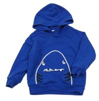 Safírová mikina se žralokem a kapucí M&S