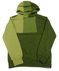 Khaki-tmavozeleno-olivová mikina s pejskem a kapucí SALTY DOG