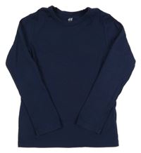 Tmavomodré tričko H&M