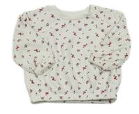 Biela mikina s kvietkami PRIMARK