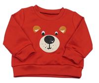 Červená mikina s medvedíkom SHEIN