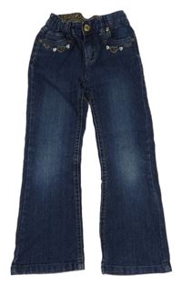 Tmavomodré rifle so srdiečkami Kiki&Koko