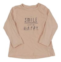 Svetloružové tričko s nápismi STACCATO