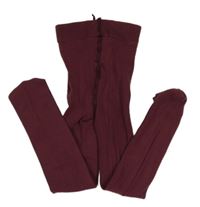 Vínové pančuchy H&M