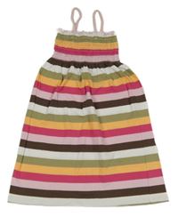 Farebné pruhované letné šaty H&M
