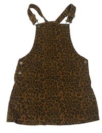 Béžové menšestrové šaty s leopardím vzorom F&F