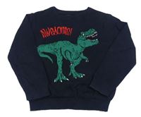 Tmavomodrý sveter s dinosaurom Primark