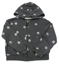 Tmavosivá bodkovaná á prepínaci mikina s kapucňou zn. H&M