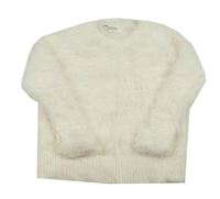 Smotanový chlpatý sveter H&M